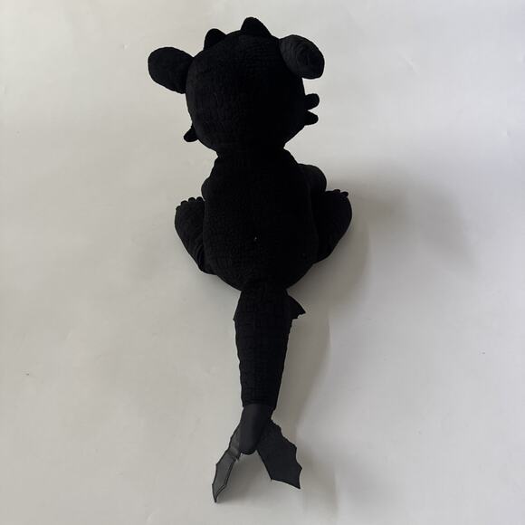 Build A Bear How To Train Your Dragon 15" Toothless Black Plush With Wings BAB - Picture 2 of 9